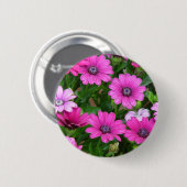 Knopf Cranesbill Pelargonie-(rosa Blumen) Button (Vorne & Hinten)