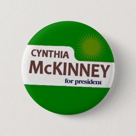Knopf Cynthias McKinney Button (Vorderseite)