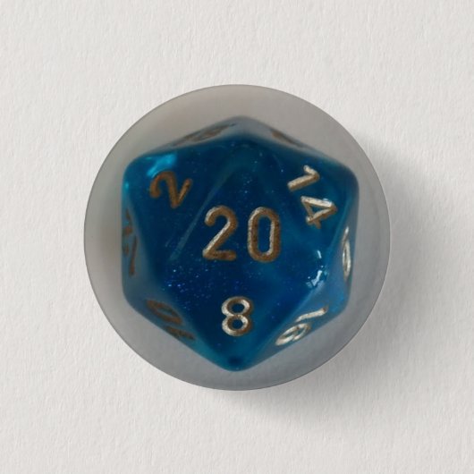 Knopf D20 Button (Vorderseite)