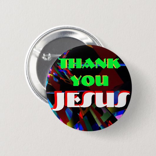 Knopf-Danken Sie Ihnen Jesus Button (Vorne & Hinten)