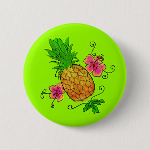 Knopf der Ananas-Illustrations- Button