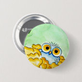 KNOPF DER BABY-BLAU-EULEN-1 BUTTON (Vorne & Hinten)