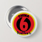 Knopf der China sechs - tote Herz-Romane Button (Vorne & Hinten)