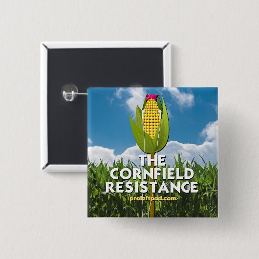Knopf - der Getreidefeld-Widerstand Button (Vorne & Hinten)