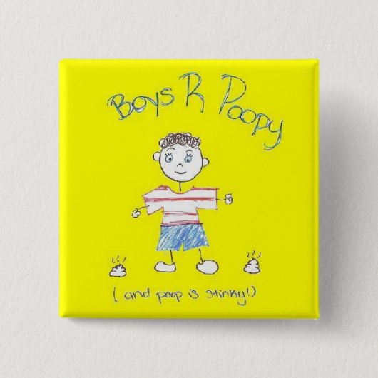 Knopf der Jungen-R Poopy Button (Vorderseite)