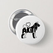 KNOPF DER LIEBE-AKITAS BUTTON (Vorne & Hinten)