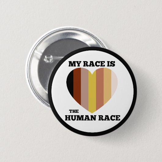 Knopf der menschlichen Rasse (2,25") Button (Vorne & Hinten)