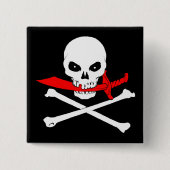 Knopf der Piratenflagge-(Machete) Button (Vorderseite)