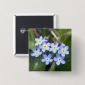 Knopf der Vergissmeinnicht-2 Button (Vorne & Hinten)