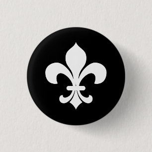 Knopf der Wappenkunde-Fleur-Di-Lis Button