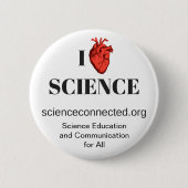 Knopf der Wissenschafts-I <3 Button (Vorderseite)