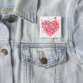 Knopf des Blumen-Herz-1 Button (Beispiel)