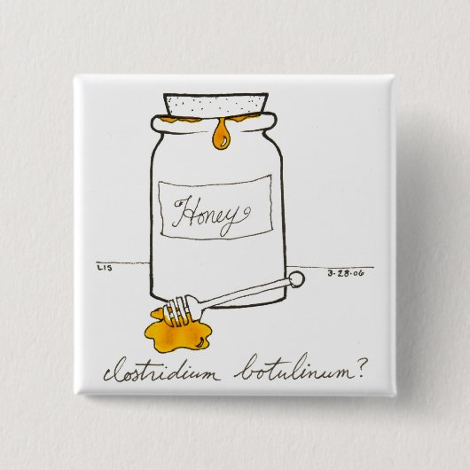 Knopf des Clostridium Botulinum Button (Vorderseite)