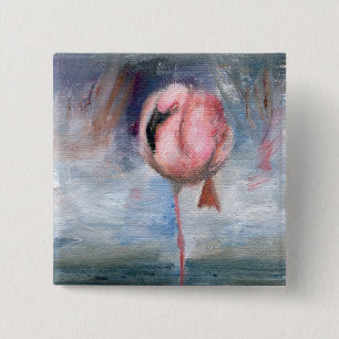 Knopf des Flamingo-ACEO Button