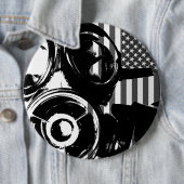 Knopf des GESICHTS-PALME Retro Gasmaske-Entwurfs-2 Button (Beispiel)