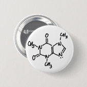 Knopf des Koffein-(Kaffee-/Tee-Alkaloid), Button (Vorne & Hinten)
