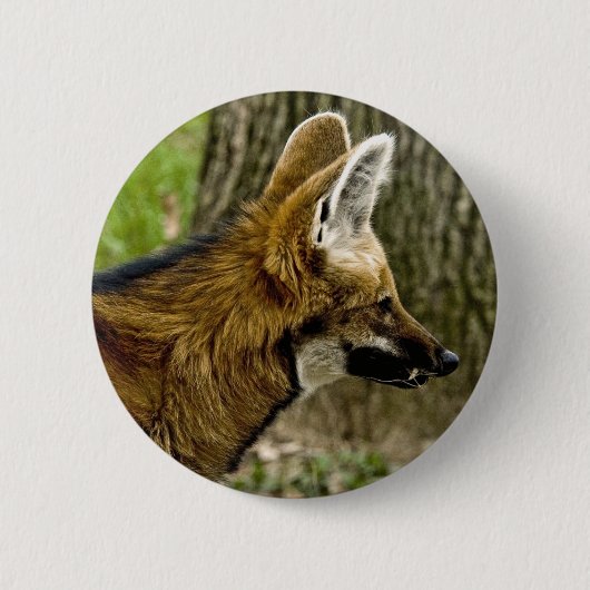 Knopf des Maned Wolf-1529 Button (Vorderseite)