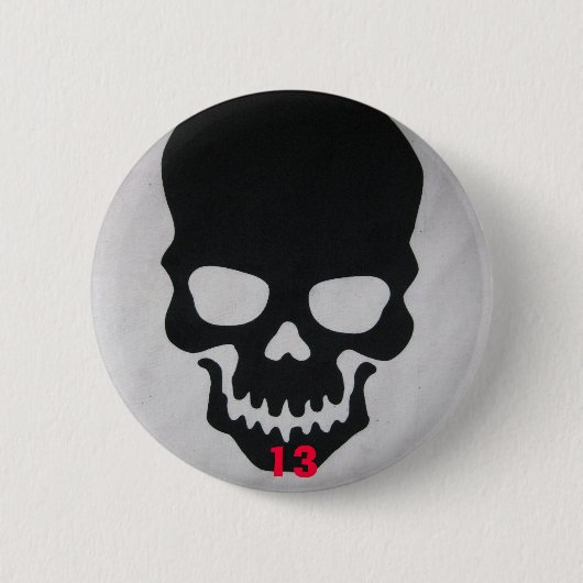 Knopf des Schädels 13 Button (Vorderseite)