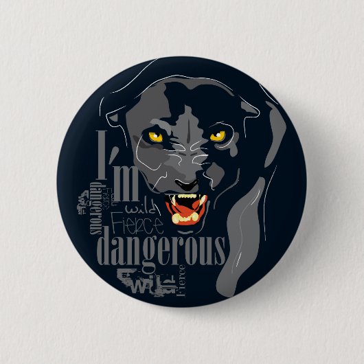 Knopf des schwarzen Panthers Button (Vorderseite)