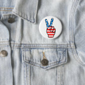 Knopf des Sieg-(Rot, weißes u. Blaues) Button (Beispiel)