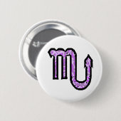 Knopf des Skorpions-Symbols (Art 1_purple) Button (Vorne & Hinten)