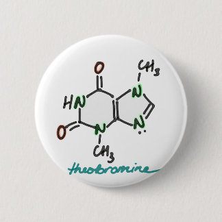 Knopf des Theobromin-(Schokoladen-Alkaloid) - Button