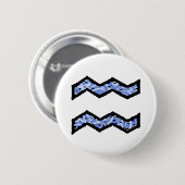Knopf des Wassermann-Symbols (Art 1_blue) Button (Vorne & Hinten)