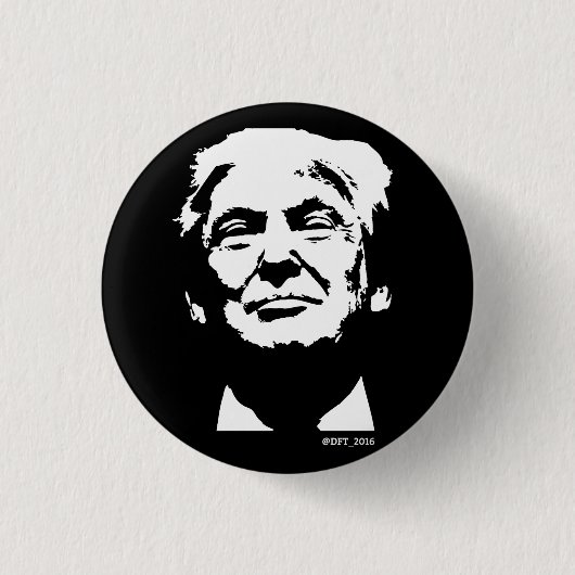 Knopf Donald F'n Trumpf-2016 (ohne Titel) Button (Vorderseite)