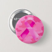 Knopf dunkelrosa Camouflage Rosa Multibbon Datum Button (Vorne & Hinten)