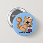 Knopf Eichhörnchen Button (Vorne & Hinten)