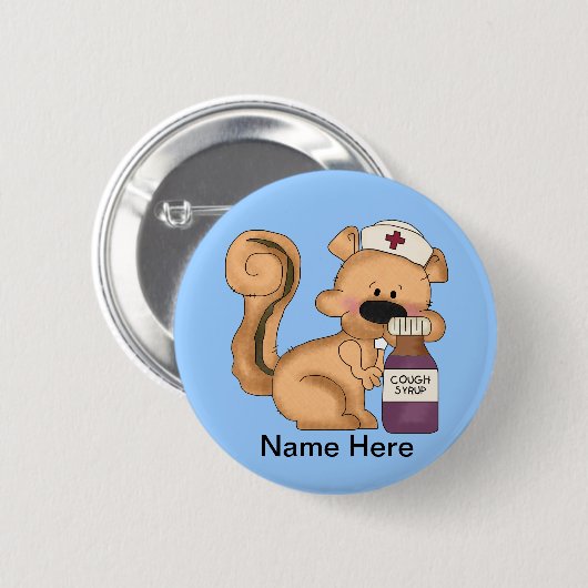 Knopf Eichhörnchen Button (Vorne & Hinten)