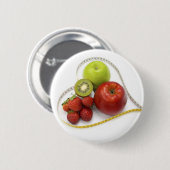 Knopf-Ernährungswissenschaftler-Grün-Frucht Button (Vorne & Hinten)