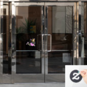 Knopf Fensteraufkleber (Büro Tür)