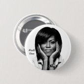 Knopf FIRST LADY-MICHELLE OBAMA Button (Vorne & Hinten)
