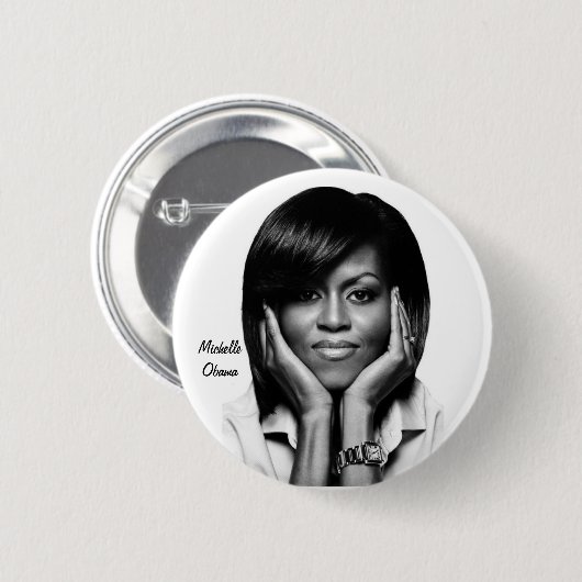 Knopf FIRST LADY-MICHELLE OBAMA Button (Vorne & Hinten)