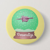 Knopf Fliegender Schneekanal Button (Vorderseite)