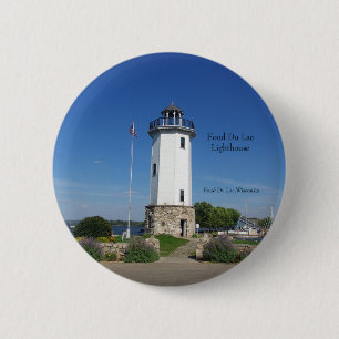 Knopf Fond Du Lac Lighthouse Button