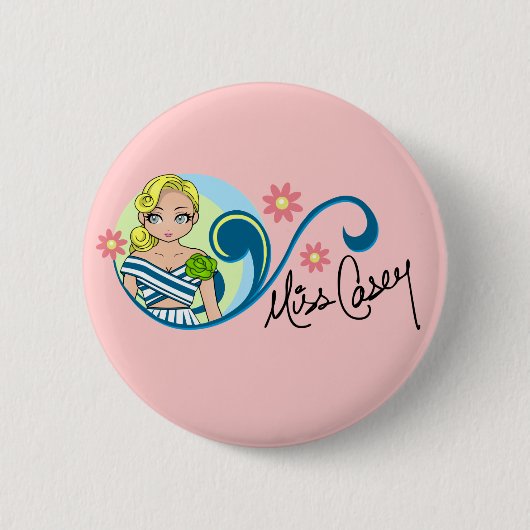 Knopf "Fräulein-Casey" Button (Vorderseite)