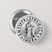 Knopf Freya Rune-Schild Button (Vorne & Hinten)