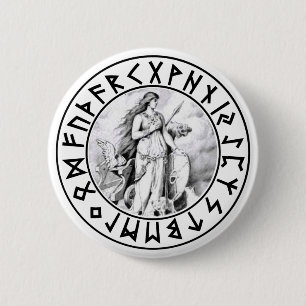 Knopf Freya Rune-Schild Button