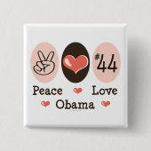 Knopf FriedensLiebeObama 44 Button (Vorderseite)