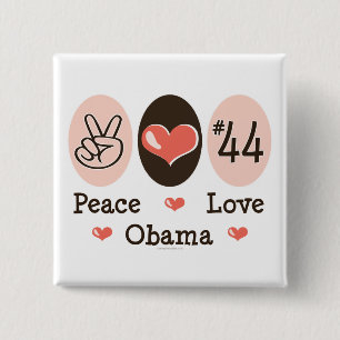 Knopf FriedensLiebeObama 44 Button