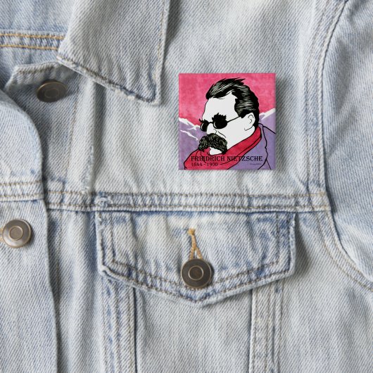 Knopf "Friedrich Nietzsche" Button (Beispiel)