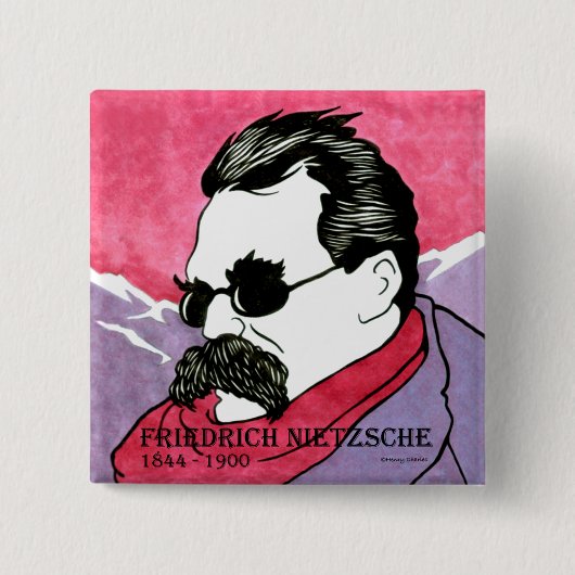 Knopf "Friedrich Nietzsche" Button (Vorderseite)
