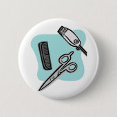 Knopf-Friseur Button (Vorderseite)