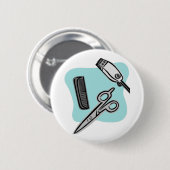 Knopf-Friseur Button (Vorne & Hinten)