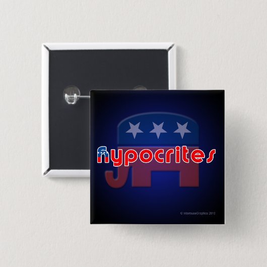 Knopf für antirepublikanische Heuchler Button (Vorne & Hinten)