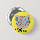 Knopf für Crazy Cat Vater Button (Vorne & Hinten)