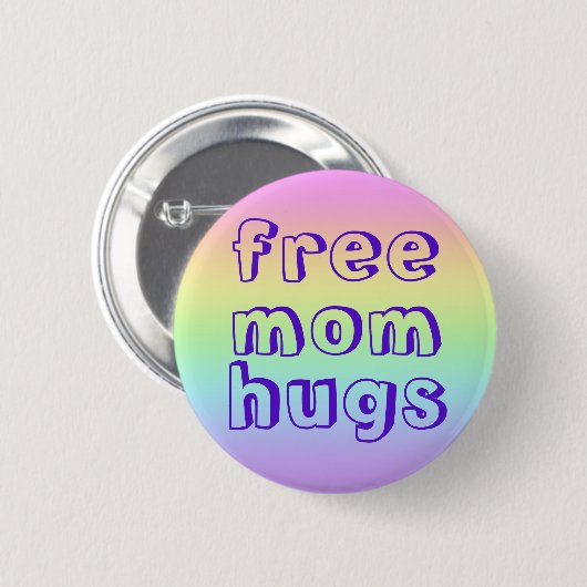 Knopf für das Button der Freien Mama Hugs Rainbow (Vorne & Hinten)