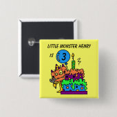 Knopf für das individuell angepasste Kleinmonster Button (Vorne & Hinten)